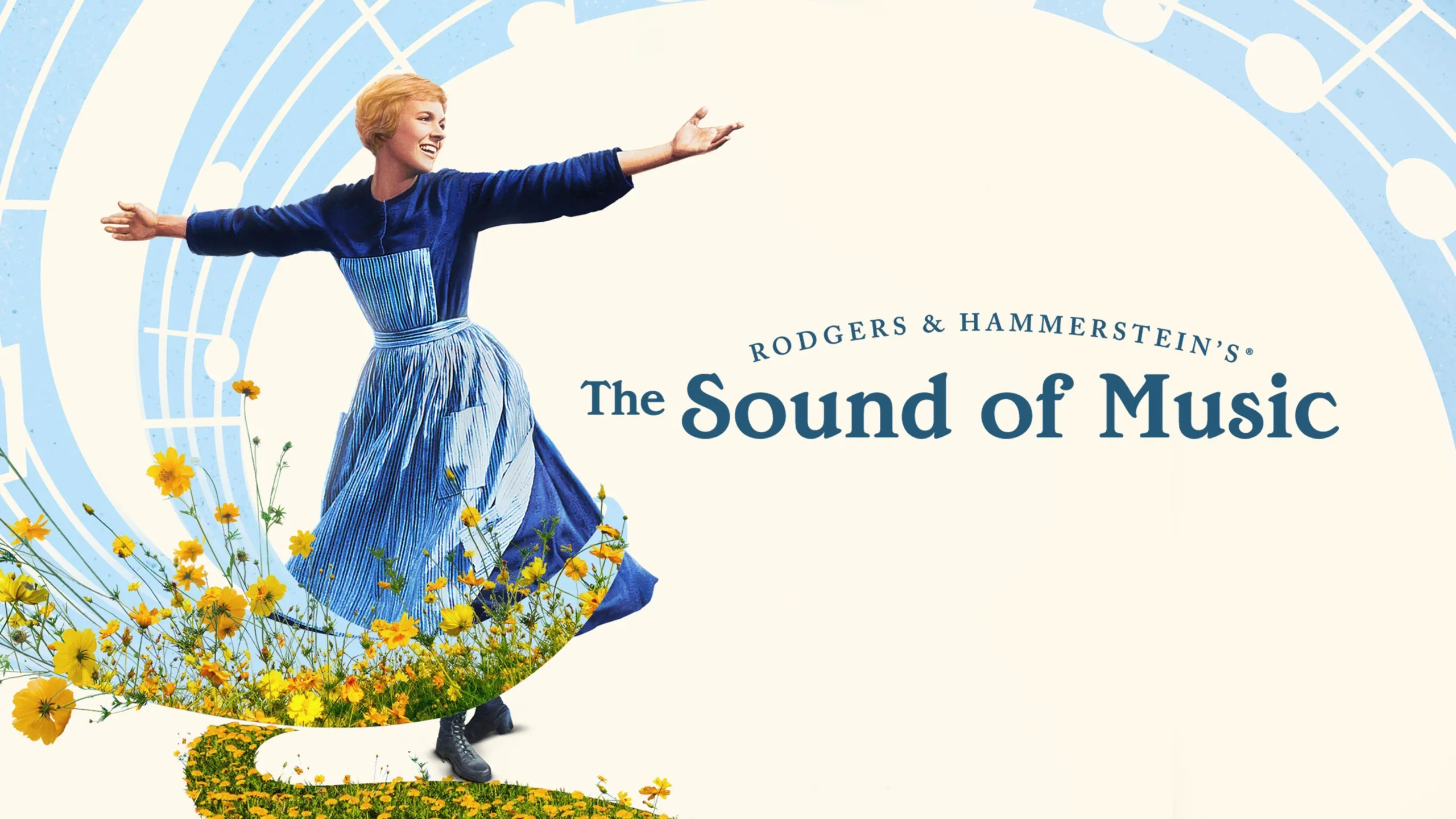 Title art for the Christmas movie The Sound of Music.