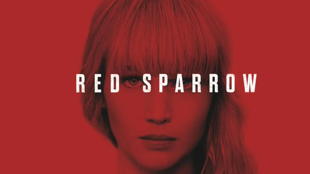 Title art for the action movie, Red Sparrow.
