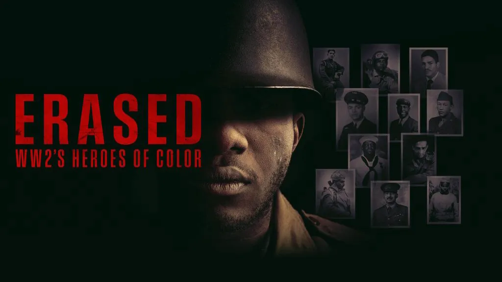 Title art for the Black history documentary, Erased: WW2’s Heroes of Color.