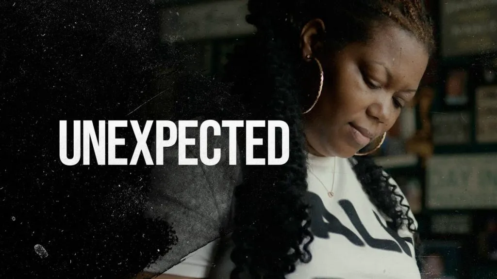 Title art for the documentary, Unexpected.