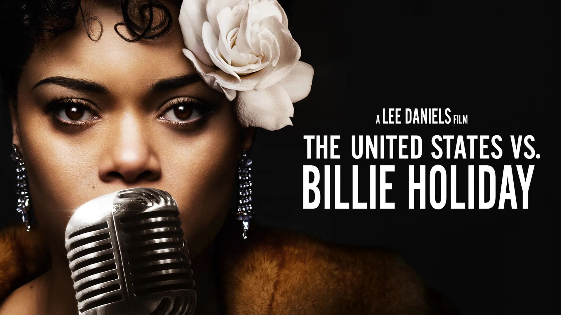 Title art for The United States of Billie Holiday movie on Hulu.