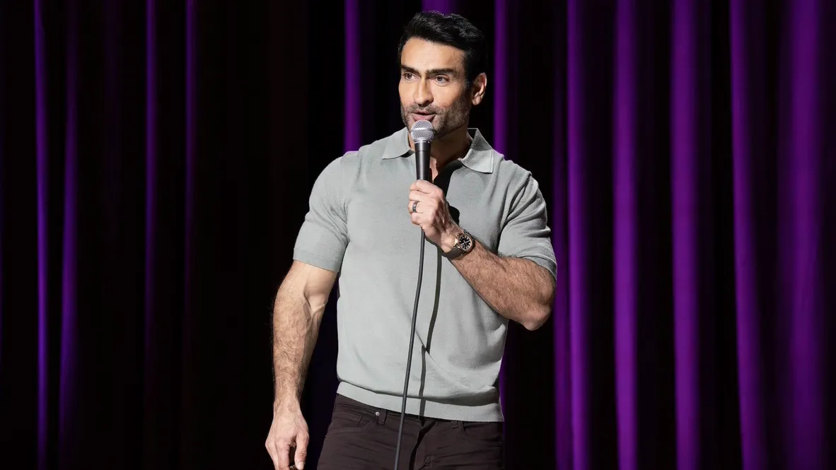 Comedian Kumail Nanjiani in his new stand-up comedy special Night Thoughts.