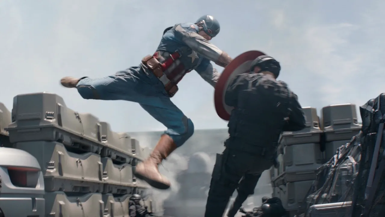 A still image from the Marvel movie, Captain America: The Winter Soldier.