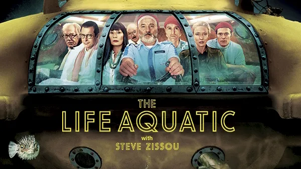 Title art for the Wes Anderson movie The Life Aquatic with Steve Zissou.