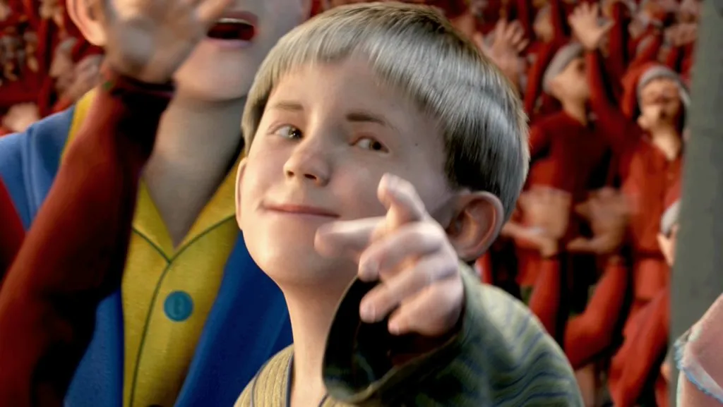A still image from the Christmas movie, The Polar Express.