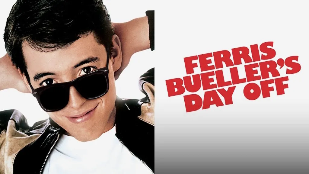 An image of Matthew Broderick, star of ’80s movie, Ferris Bueller’s Day Off.