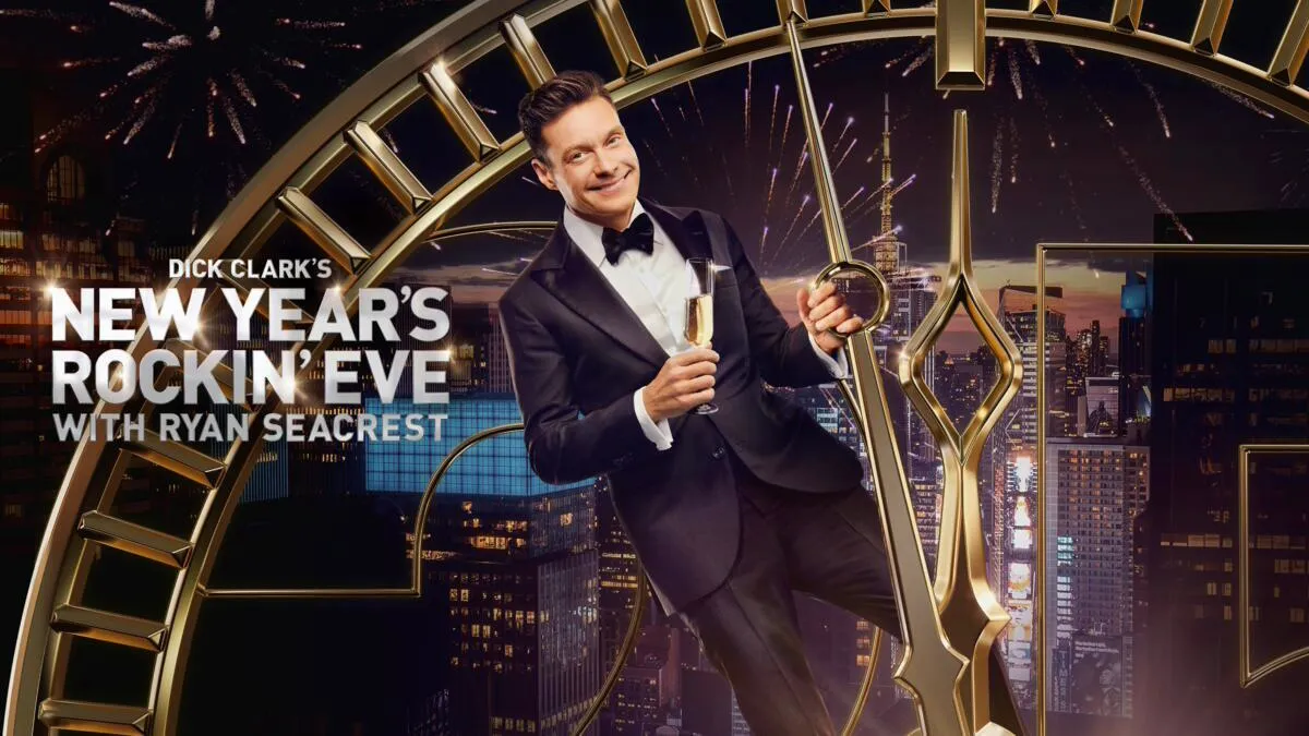Title art for Dick Clark’s New Year’s Rockin’ Eve with Ryan Seacrest.