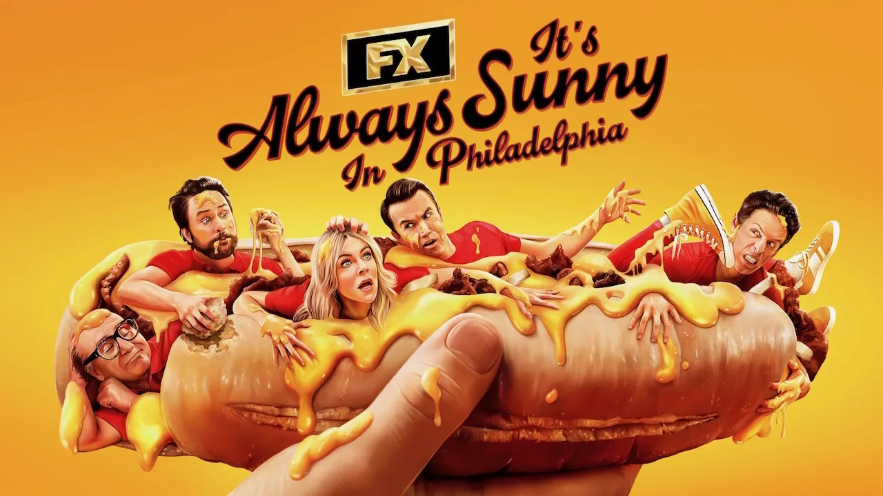 Title art for the sitcom, It’s Always Sunny In Philadephia.