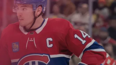 A still image of Nick Suzuki on the Montréal Canadiens NHL team.