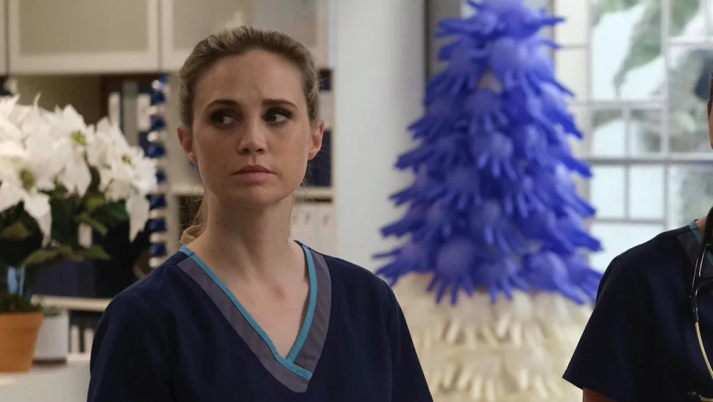 A still image of Dr. Morgan Reznick on the ABC medical show, The Good Doctor.