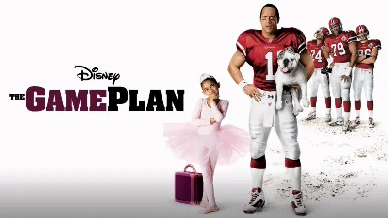 Title art for the Dwayne Johnson Disney movie The Game Plan.