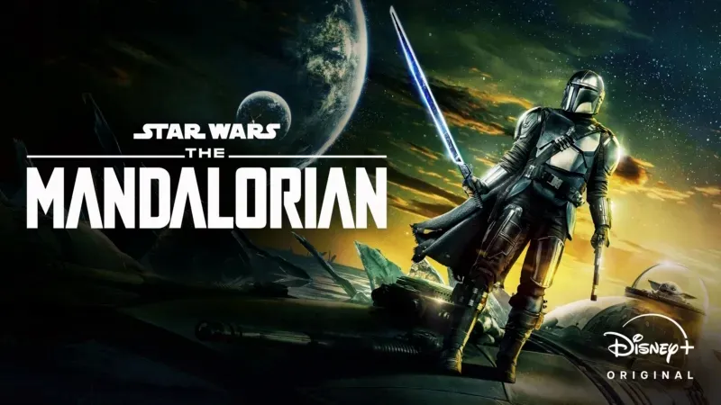 Title art for the Pedro Pascal TV show, Star Wars: The Mandalorian.