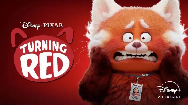 Title art for the Oscar-nominated movie, Turning Red.