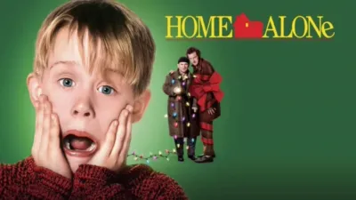 Title art for the Christmas movie Home Alone.