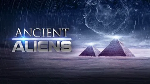 title art for the TV series Ancient Aliens on Hulu