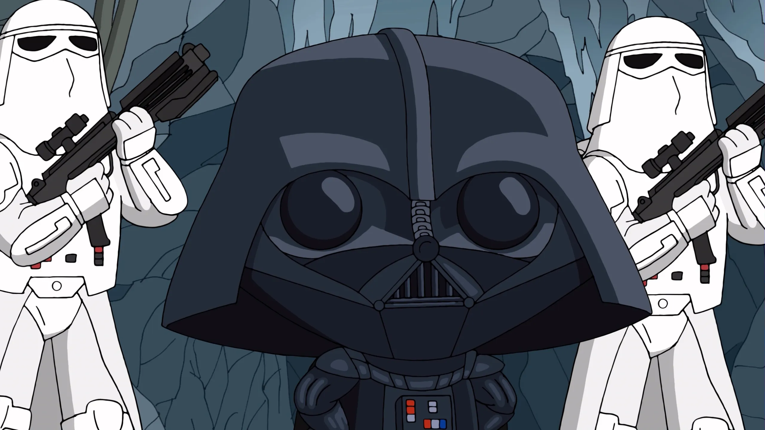 Stewie Griffin as Darth Vader in Family Guy Star Wars episode “Something, Something, Something, Dark Side.”