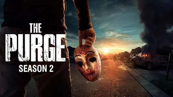 Title art for the dystopian series, The Purge