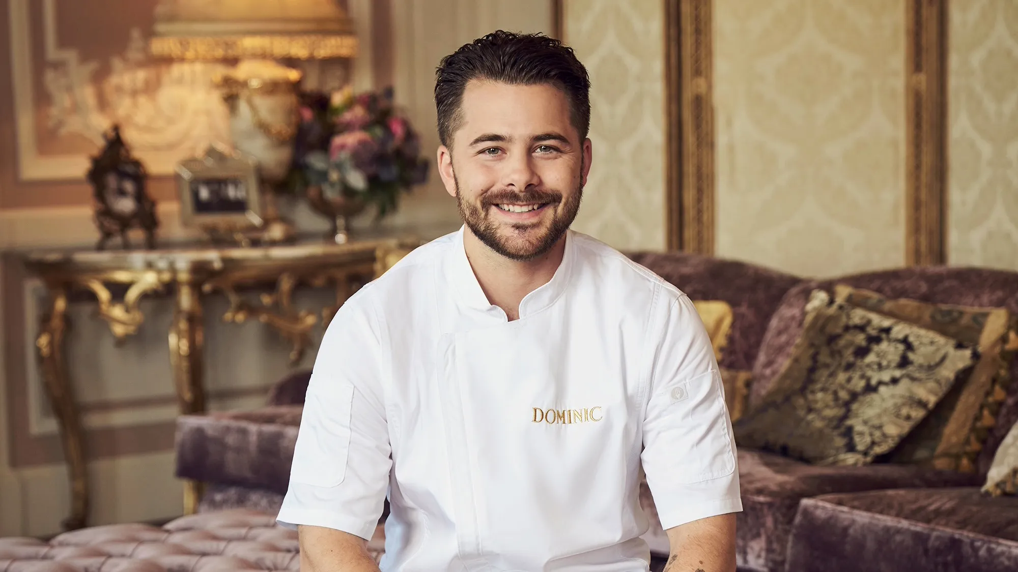 A headshot of chef Dominic for Season 3 of Vanderpump Villa.