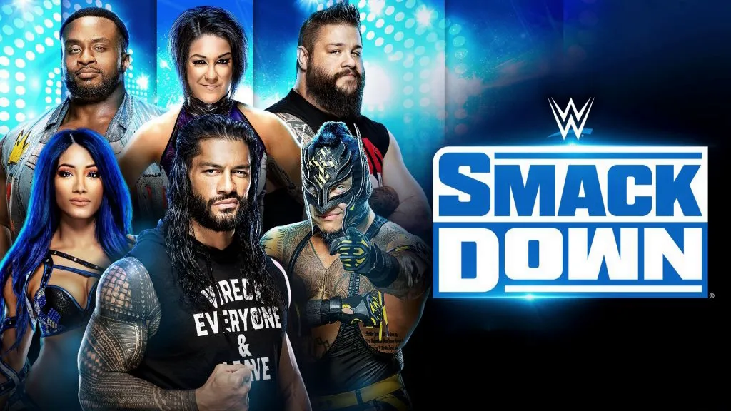 Title art for the professional wrestling series, WWE Smack Down.