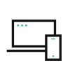 Laptop, mobile phone icon