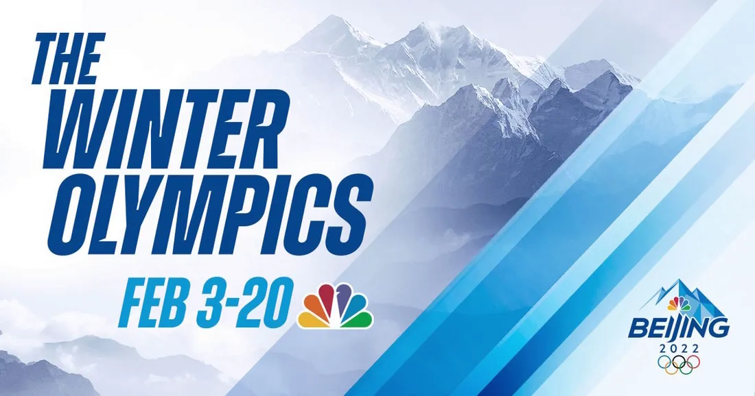 Title art for the 2022 Winter Olympics on NBC.