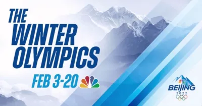 Title art for the 2022 Winter Olympics on NBC.