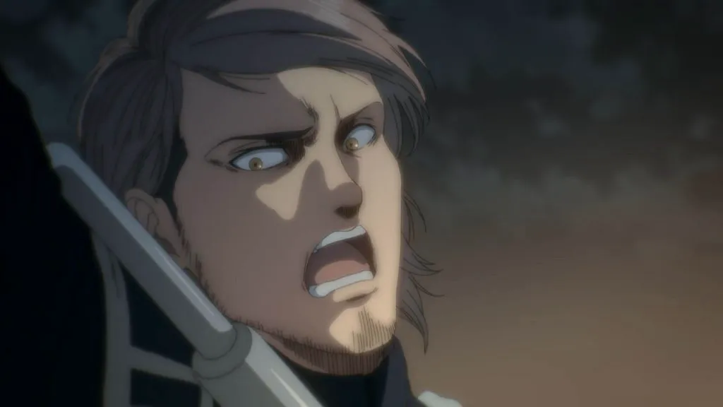A still image of the character Jean Kirstein on the anime show, Attack of Titan.