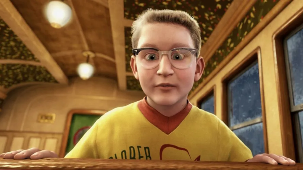 A still image from the Christmas movie, The Polar Express.