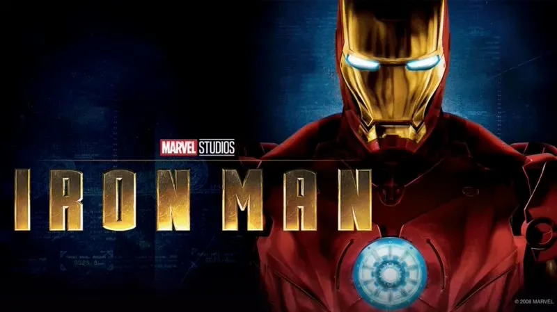 Title art for the Marvel movie, Iron Man.