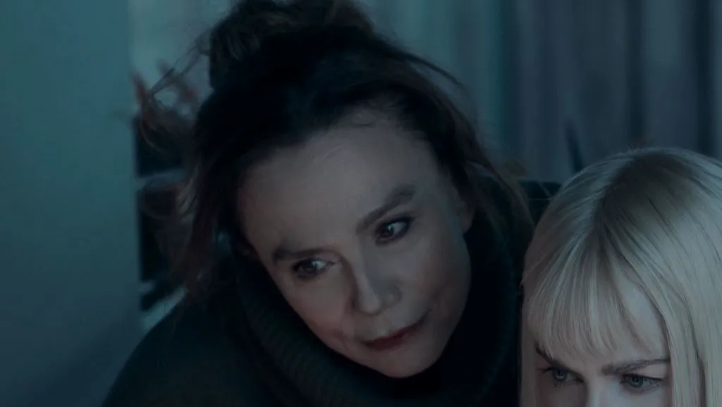 A still image of Lena Olin as Helena in the Hulu Original series, Nine Perfect Strangers.