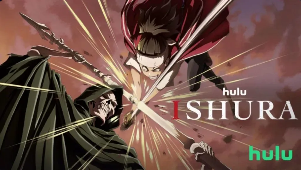Title art for the Hulu Original anime series Ishura.
