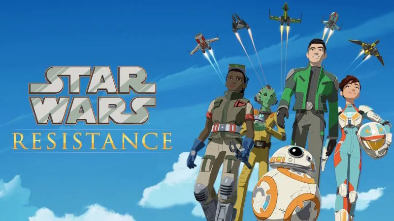 Title art for the animated Star Wars series, Resistance.