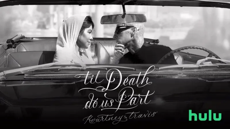 Title art for the Kardashian reality show ‘Til Death Do Us Part: Kourtney and Travis.