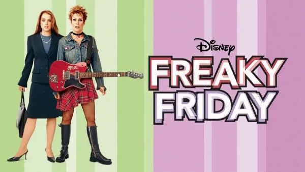 Title art from the 2000s Disney movie, Freaky Friday.