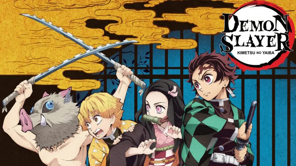 Title art for the anime series Demon Slayer.