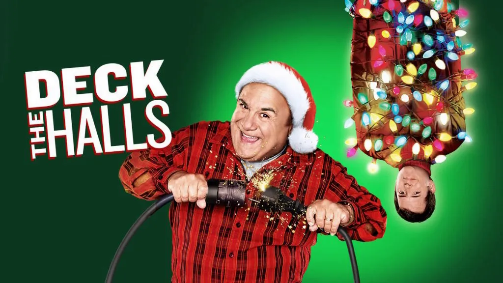 Title art for the funny Christmas movie, Deck the Halls.