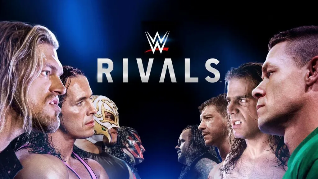 Title art for the professional wrestling behind-the-scenes series, WWE Rivals.