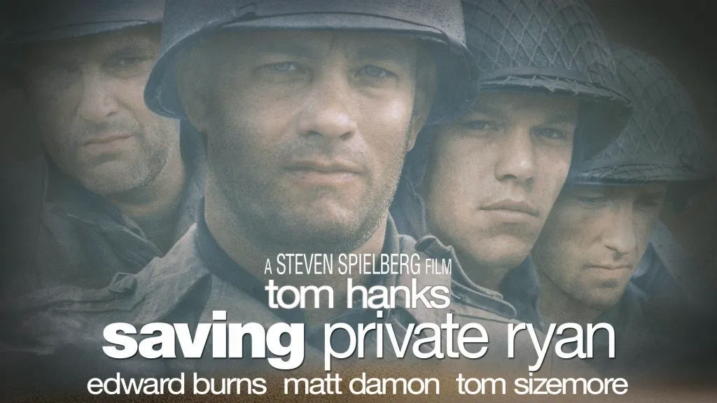An image from Saving Private Ryan, an award-winning movie with Tom Hanks.