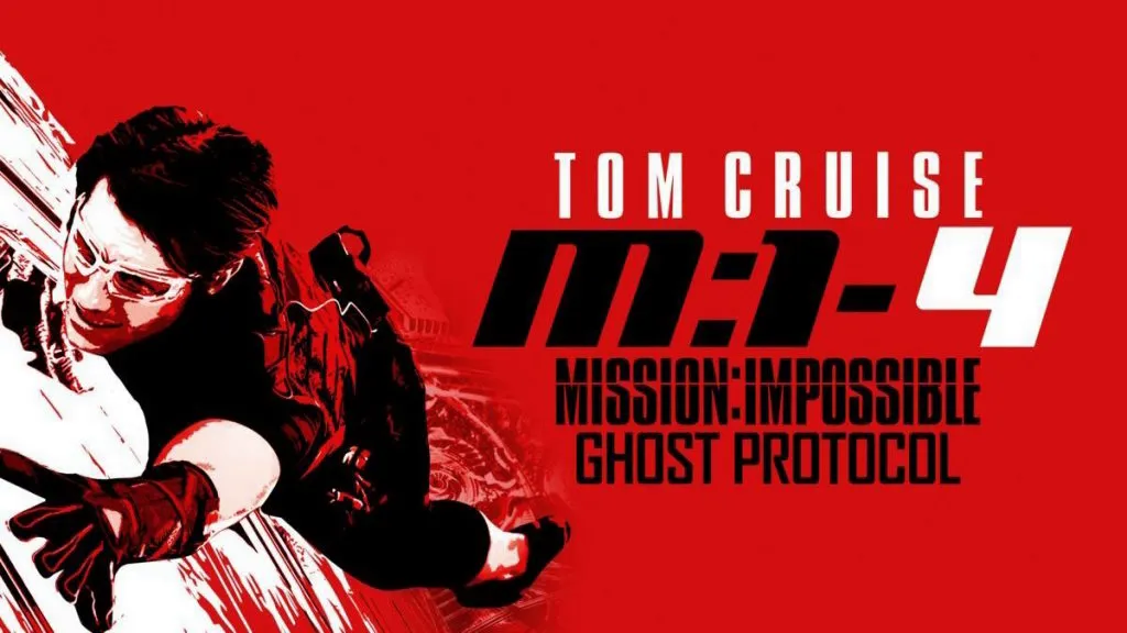 Title art for the fourth Mission: Impossible movie, Mission: Impossible - Ghost Protocol.