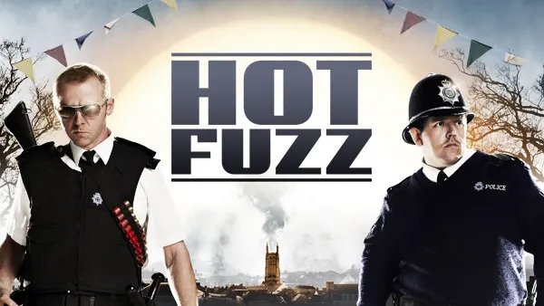 Title art for British dark comedy, Hot Fuzz