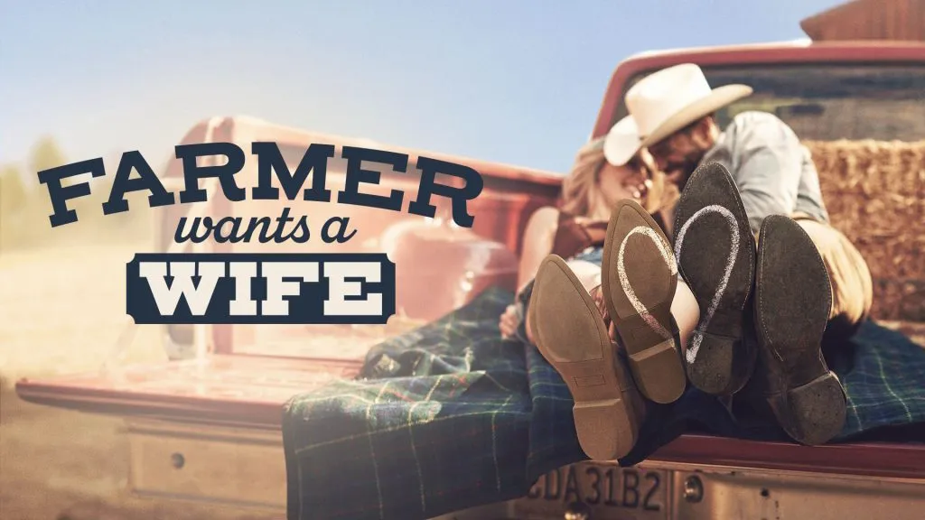 Title art for the reality dating TV show, Farmer wants a Wife.