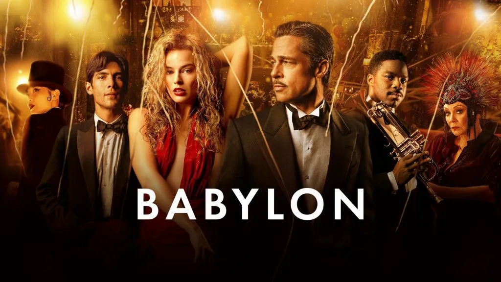 Title art from the Brad Pitt film, Babylon.