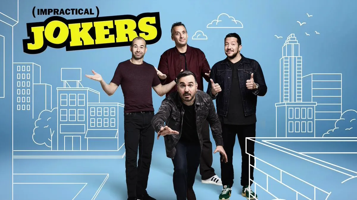 Title art for the comedy series Impractical Jokers.