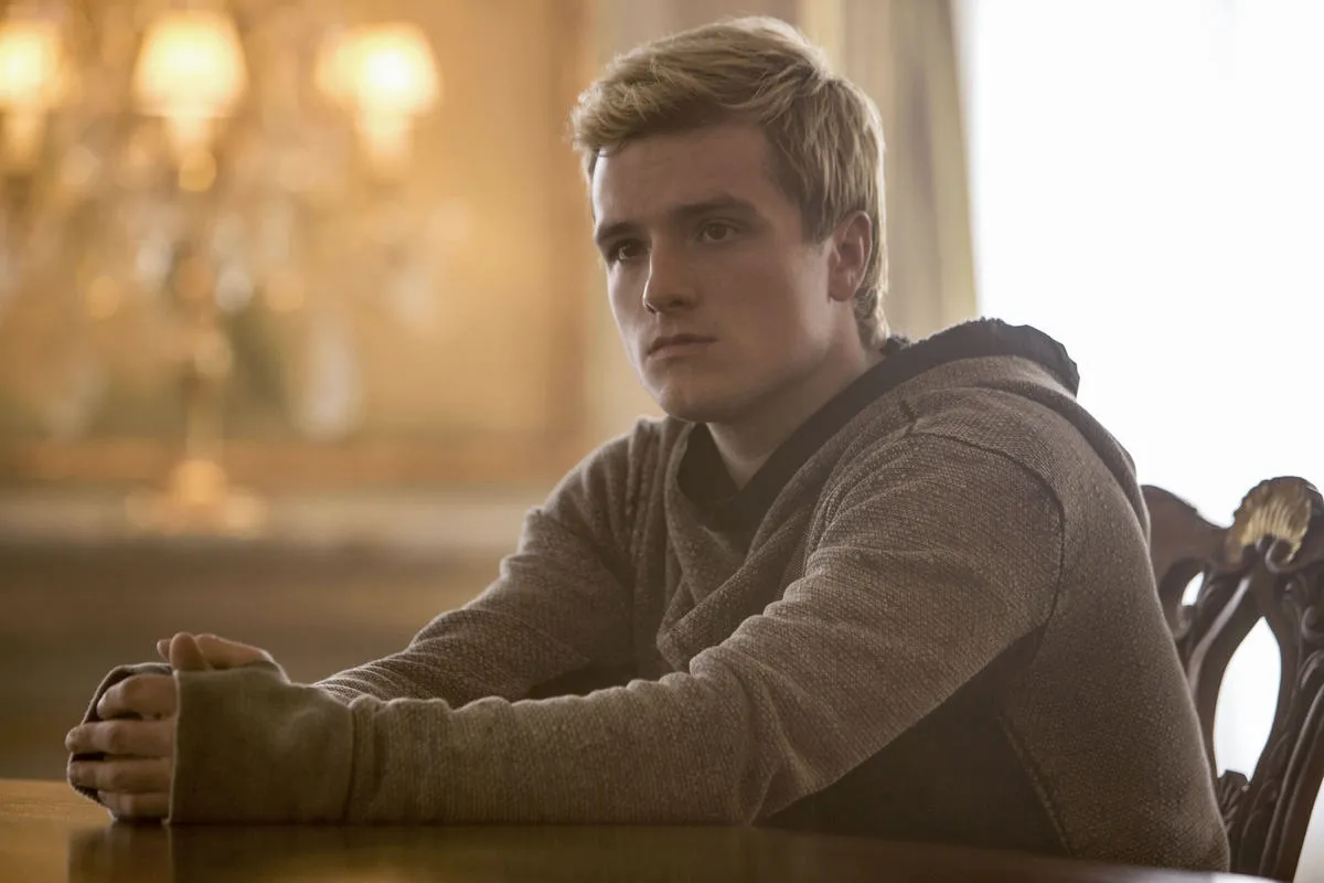 A still image of Josh Hutcherson as Peeta Mellark in The Hunger Games saga.