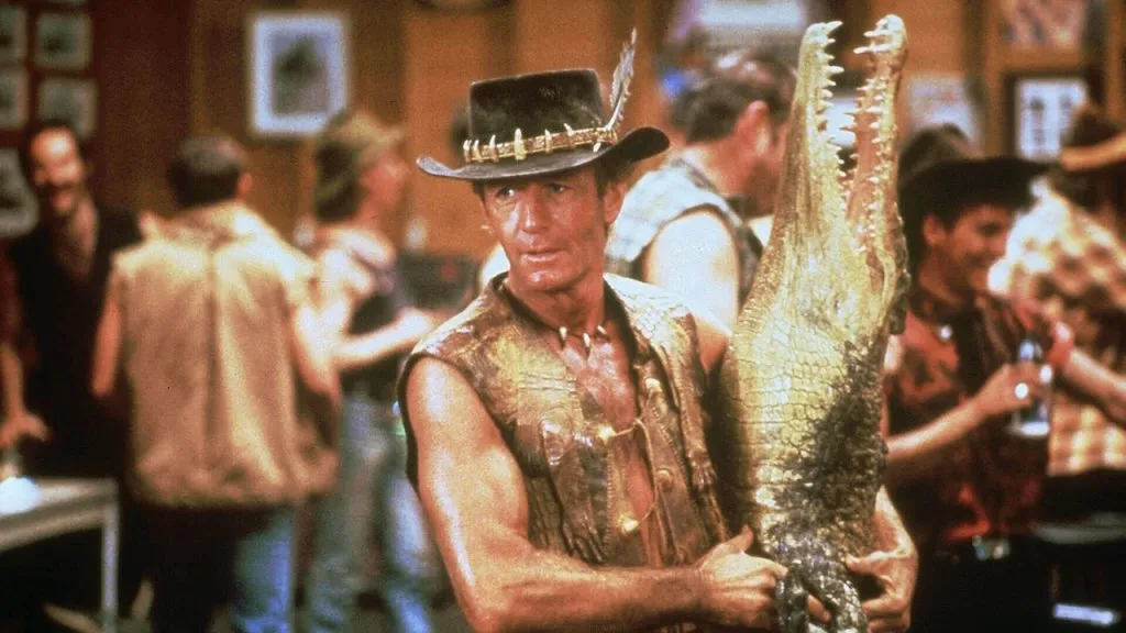 An image of Paul Hogan, star of ’80s movie, Crocodile Dundee.
