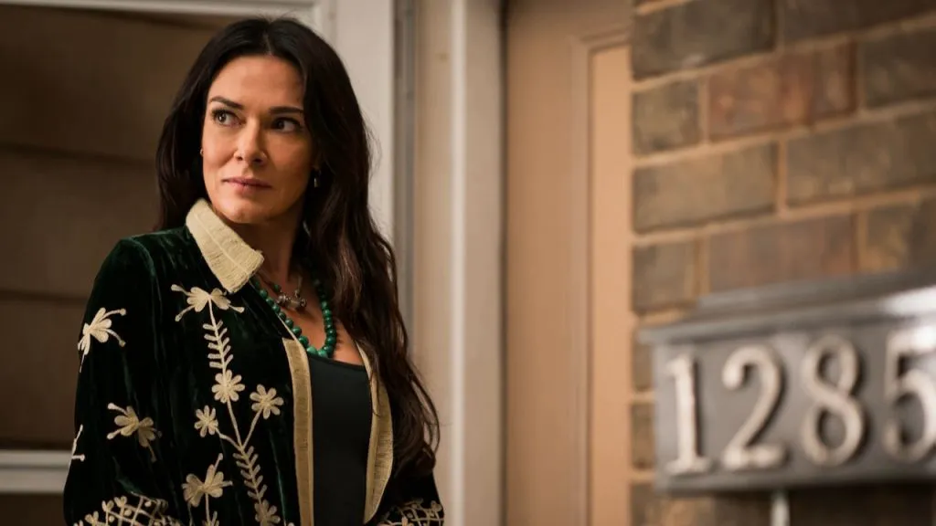 A still image of Simone Kessell as Lottie Matthews in Yellowjackets.