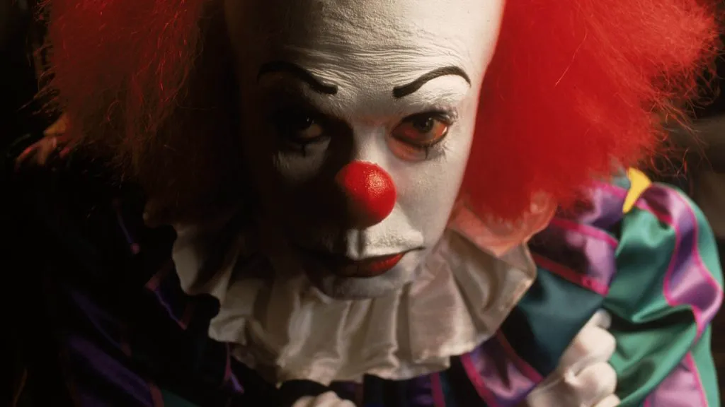 A still image of It the clown from Stephen King’s classic horror movie It.