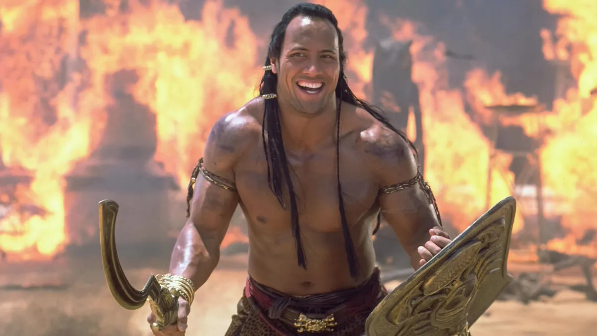 Dwayne “The Rock” Johnson as the Scorpion King in The Mummy Returns.