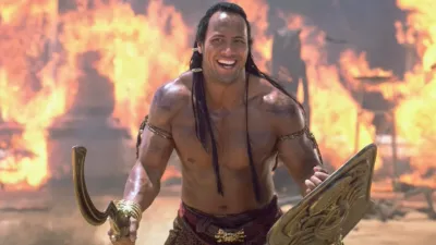 Dwayne “The Rock” Johnson as the Scorpion King in The Mummy Returns.