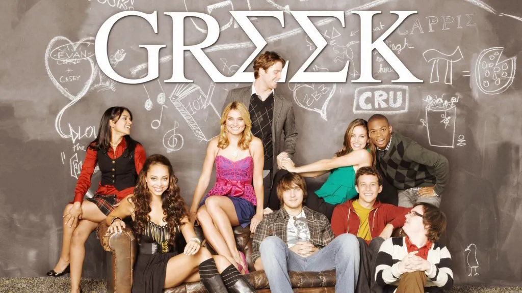 Title art for the show Greek.